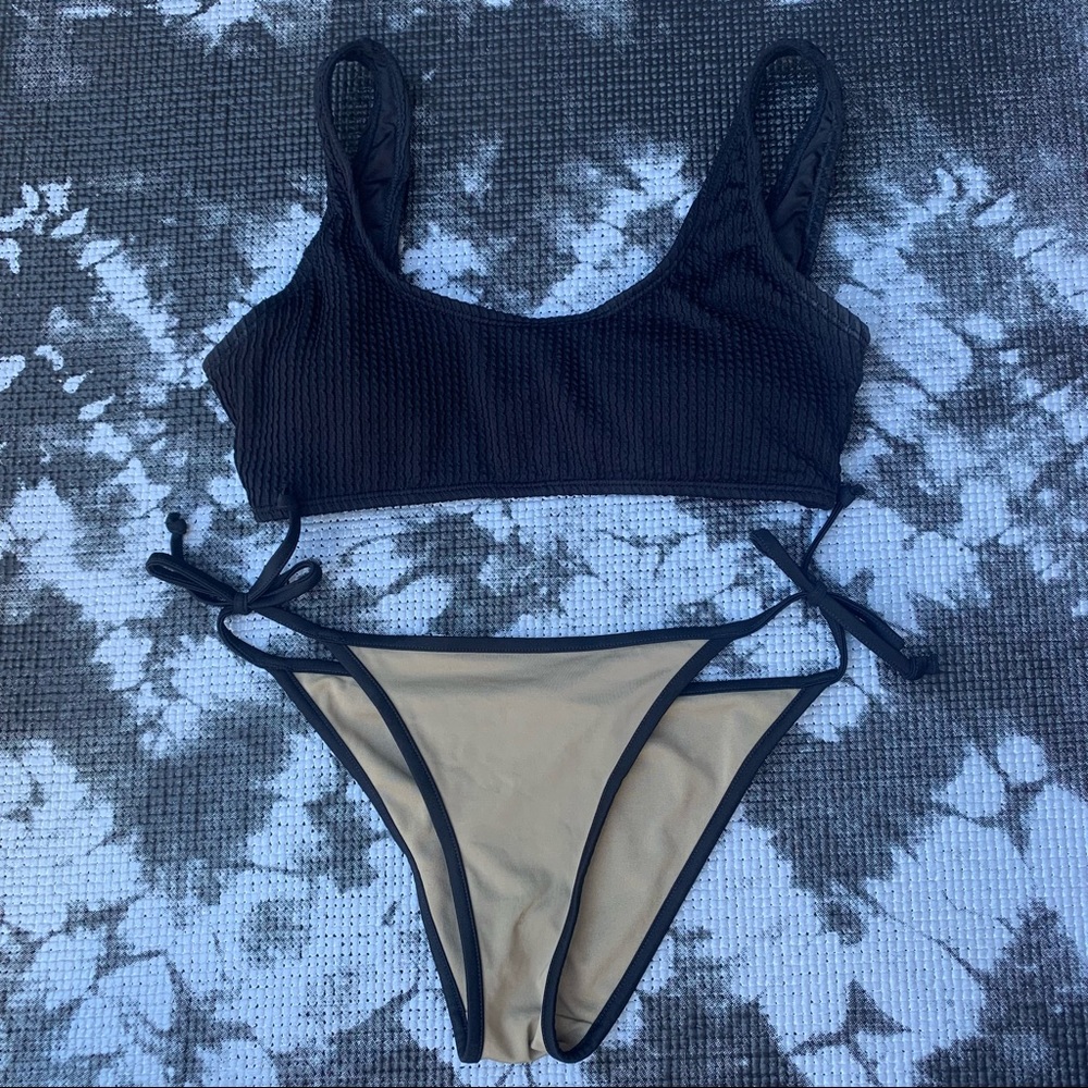 Black and brown summer bikini